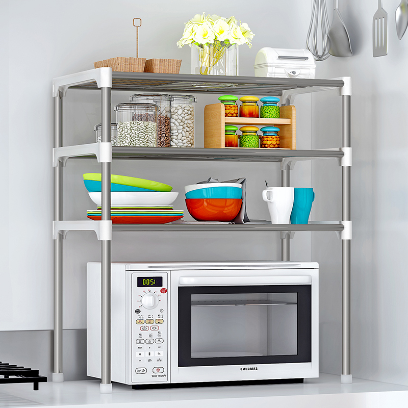 厨房置物架台面调料架家用微波炉