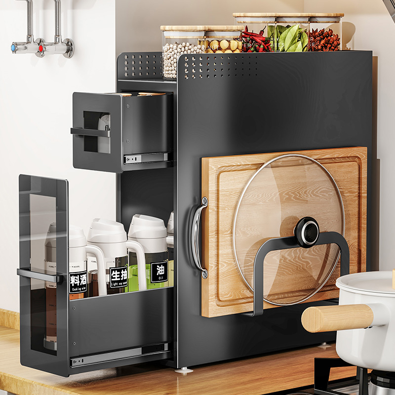 厨房置物架多功能台面调料架侧面