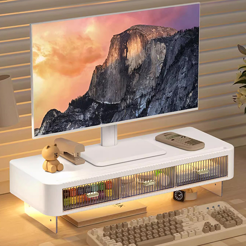 桌面显示器增高架盲盒手办收纳架