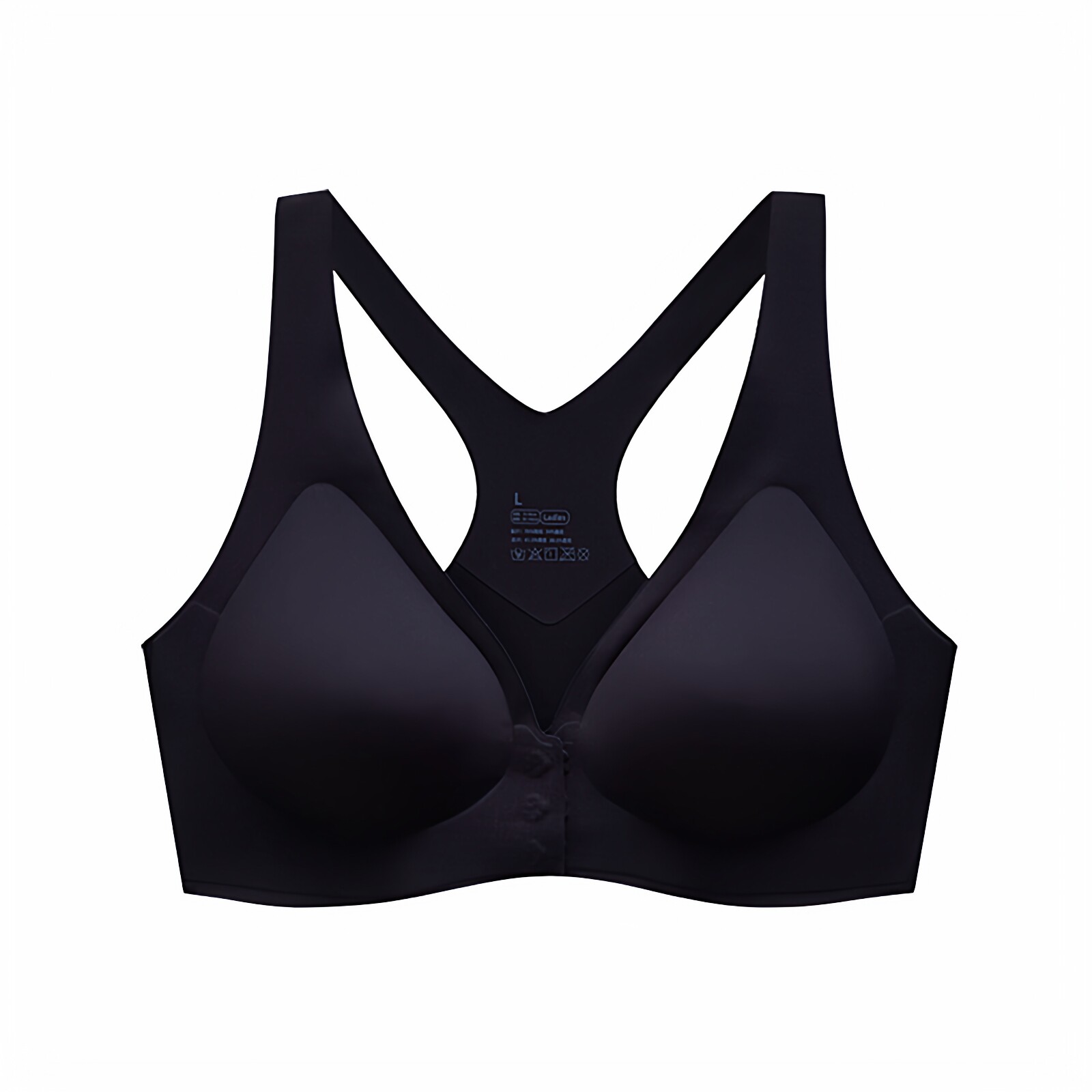 前扣聚拢交叉美背文胸女无钢圈固定杯运动背心式内衣无痕健身胸罩