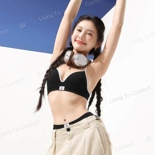 小胸专属，莫代尔三角杯运动文胸