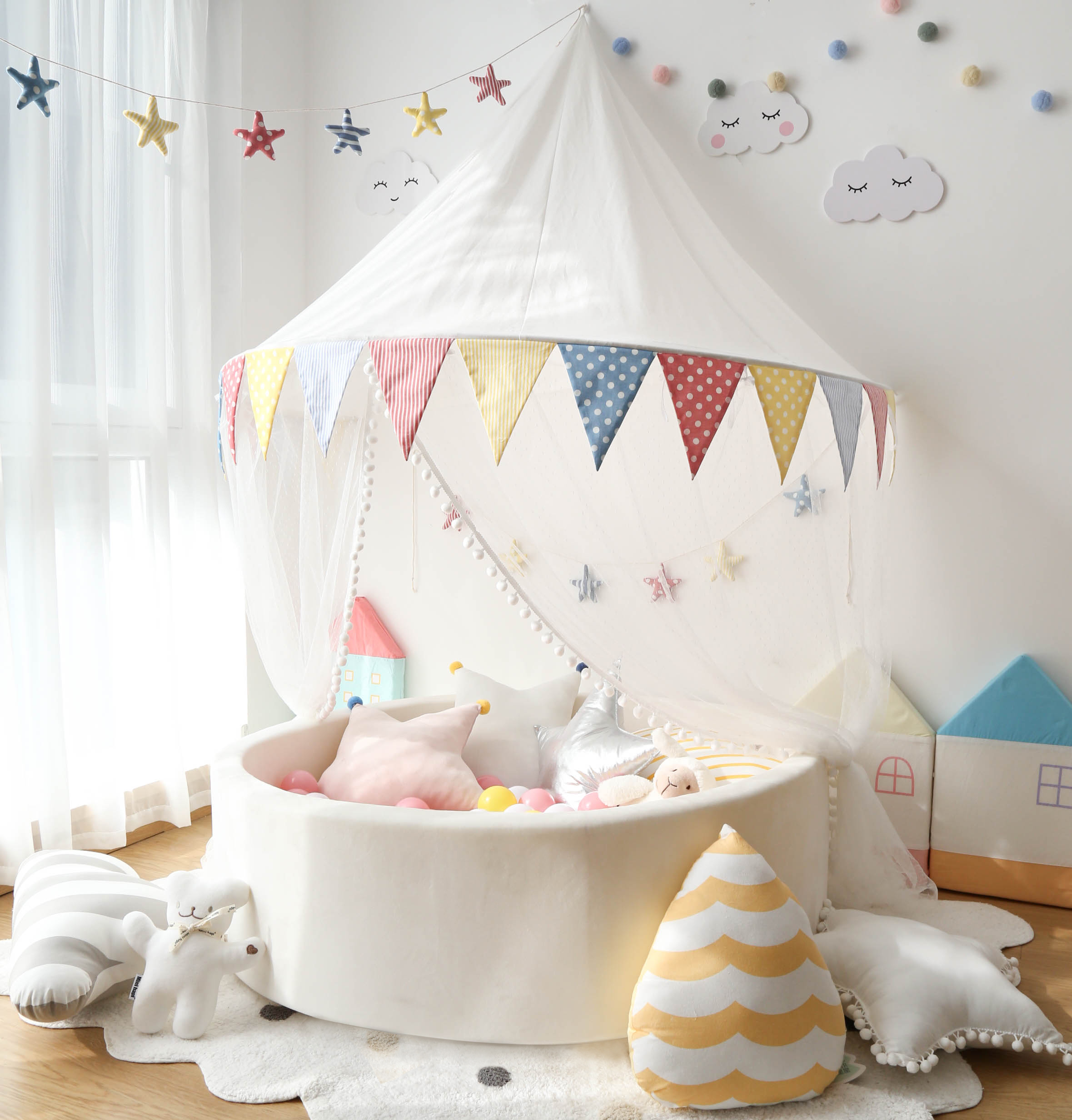 公主帐篷读书角公主床头儿童帐篷