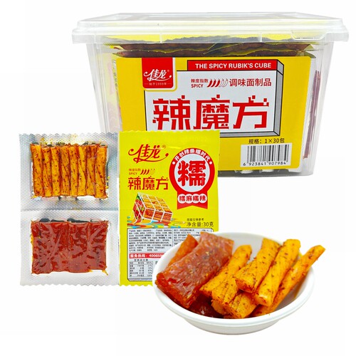 佳龙辣魔方30g/包辣条面筋