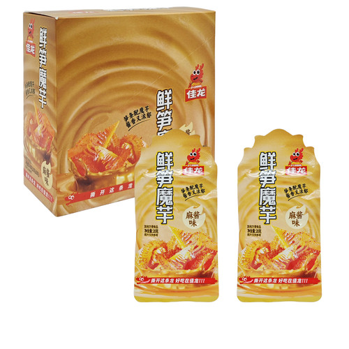 佳龙鲜笋魔芋盒装23g*20包素毛肚竹笋香辣酸辣味麻酱毛肚零食小吃