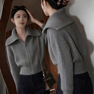 广州十三行高端女装大朗毛衣新款欧货欧洲站春秋针织开衫外套上衣