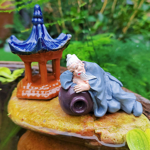 古代人物醉翁摆件装饰品