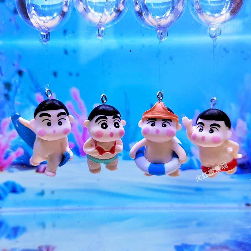 水中漂浮蜡笔小新鱼缸悬浮摆件水族箱造景装饰品潜水员游泳小男孩,宠物/宠物食品及用品,造景/装饰,淘宝优惠券,粉丝福利购,淘宝优惠卷
