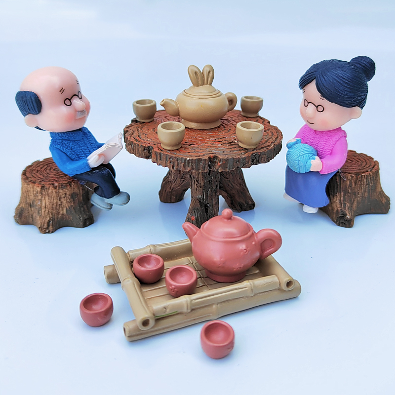 仿真迷你小茶具茶壶茶杯茶盘摆件
