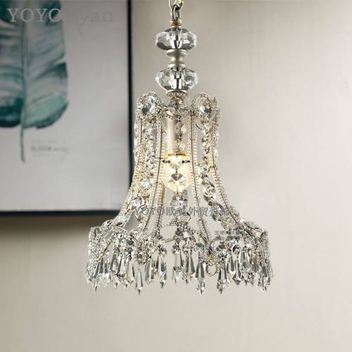 轻奢水晶床头过道玄关门厅吊灯