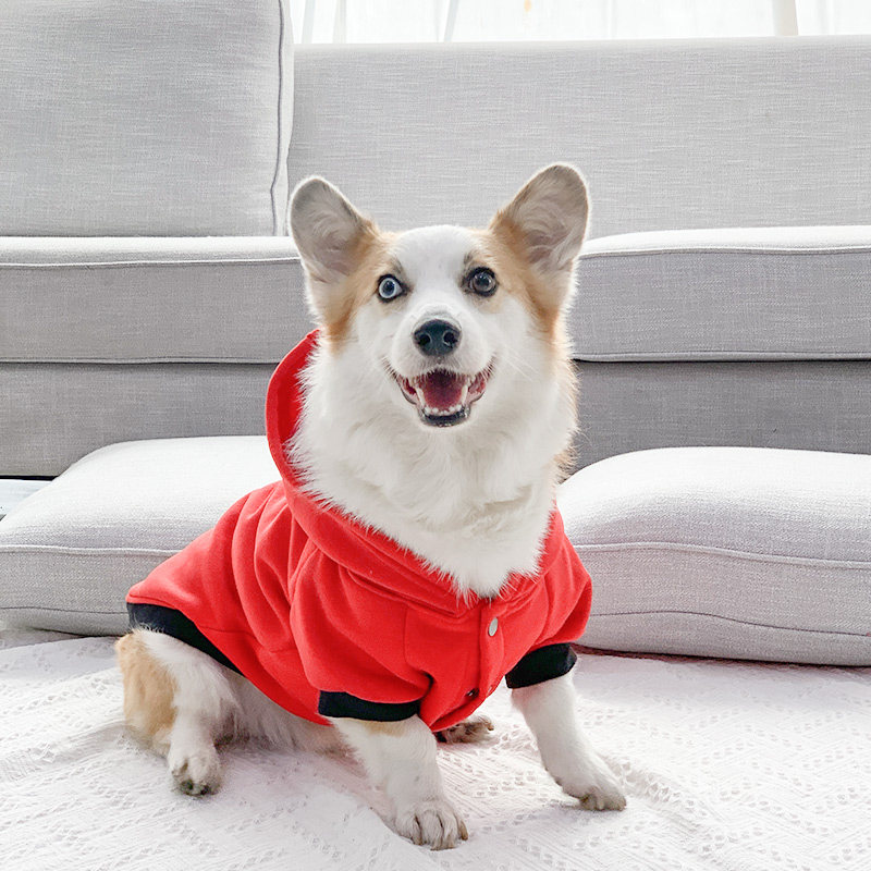 柯基犬衣服开衫卫衣柴犬腊肠冬季防掉毛小型中型犬宠物狗狗秋冬装