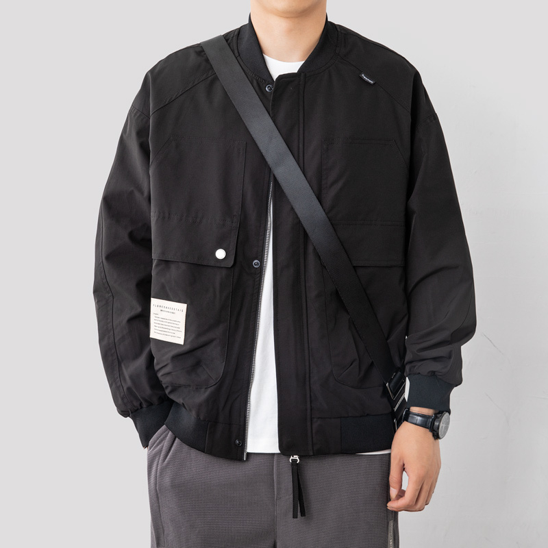 棒球服外套男士日系休闲工装夹克