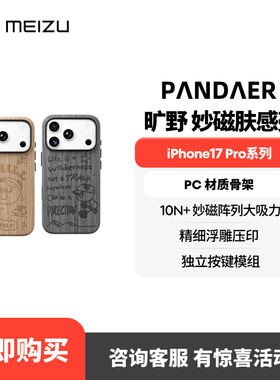 魅族 PANDAER 妙磁肤感壳苹果新机磁吸手机壳适配iPhone17/pro/promax防摔全包新款保护壳肤感