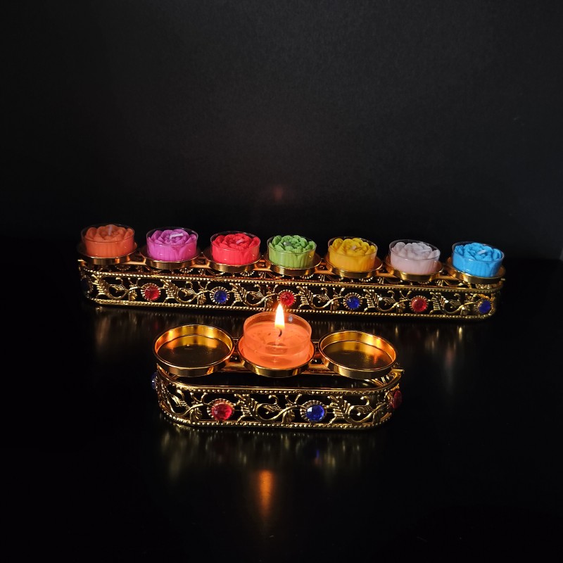 合金灯芯架莲花镂空家用酥油灯架