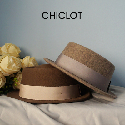 秋冬休闲英伦平顶礼帽康康帽