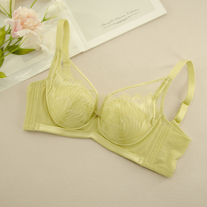 花漾小胸AB芒果杯软钢圈内衣HY2558薄款聚拢上托收副乳调整文胸女 - 封面