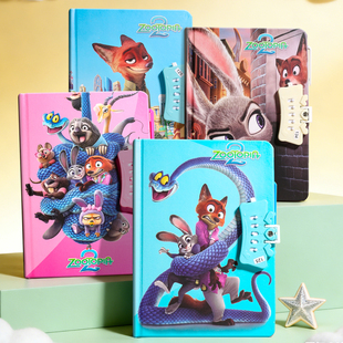 动漫卡通密码本小学生笔记本带锁日记本女孩男孩文具礼物奖品本子