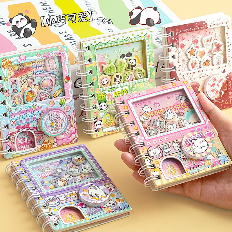 卡皮巴拉迷你扭蛋机线圈本趣味diy解压笔记本熊猫摇摇机关口袋本,文具电教/文化用品/商务用品,笔记本/记事本,淘宝优惠券,粉丝福利购,淘宝优惠卷