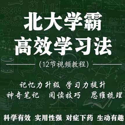 高效学习方法提升记忆力技巧训练课程3-18岁中小学生电子版资料全