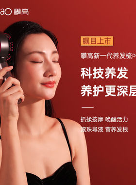 攀高头皮按摩梳PG-2756灰色