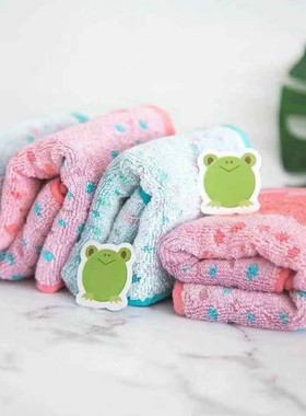 山西爱尔家纺 千面娇18018木纤维毛巾 小青蛙童巾 面巾25*48