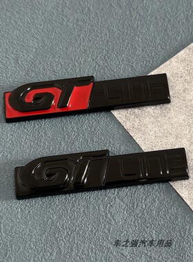 适用于现代I30飞思起亚索兰托K5斯汀格金属GTLINE车标改装车尾标