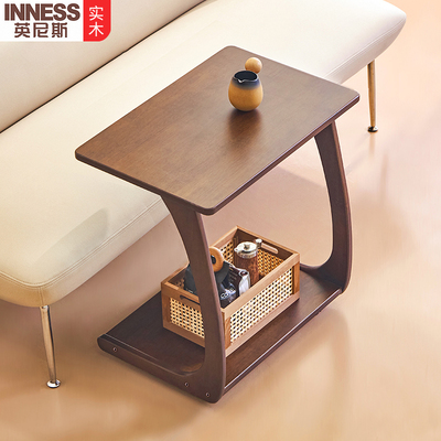 实木边几沙发边柜可移动桌子客厅带轮迷你茶几简约小户型床头角几