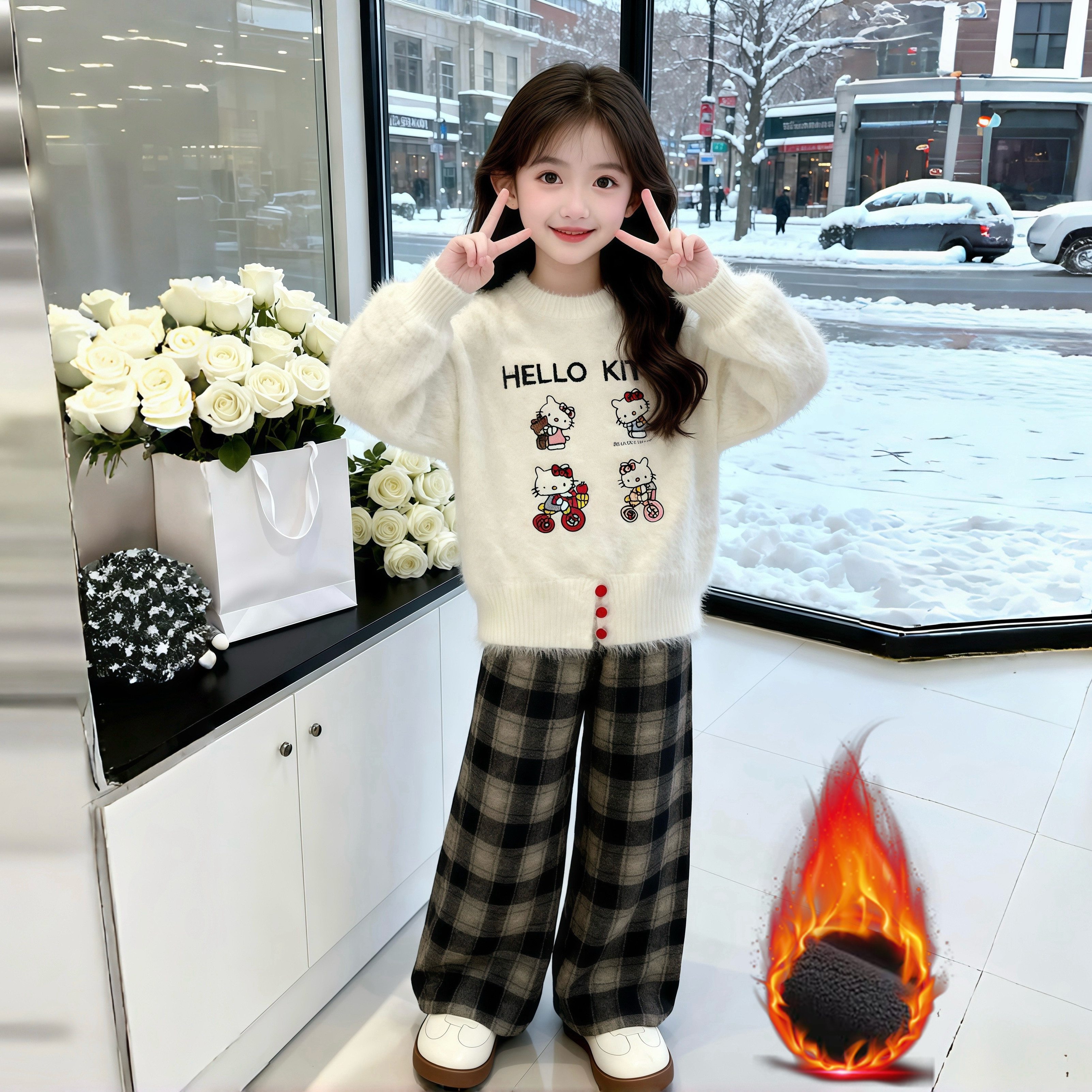 女童毛衣超好看韩系冬季hellokitty衣服儿童加厚打底上衣保暖潮,童装/婴儿装/亲子装,套装,淘宝优惠券,粉丝福利购,淘宝优惠卷