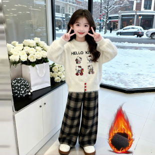 女童毛衣超好看韩系冬季hellokitty衣服儿童冬装加厚打底上衣冬