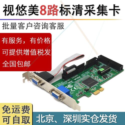 视悠美TW-201采集卡8路标清CVBS
