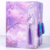 古风密码 锁本 本中国风带锁日记本古典复古流苏笔记本子小学生盒装