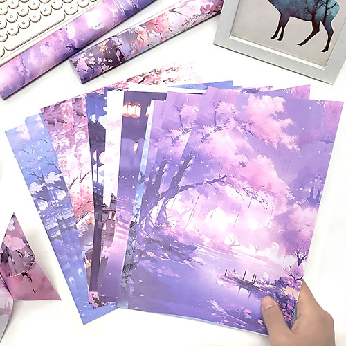 A4折纸悠然儿童古风单面彩纸手工纸幼儿园长方形手工叠纸纸折飞机