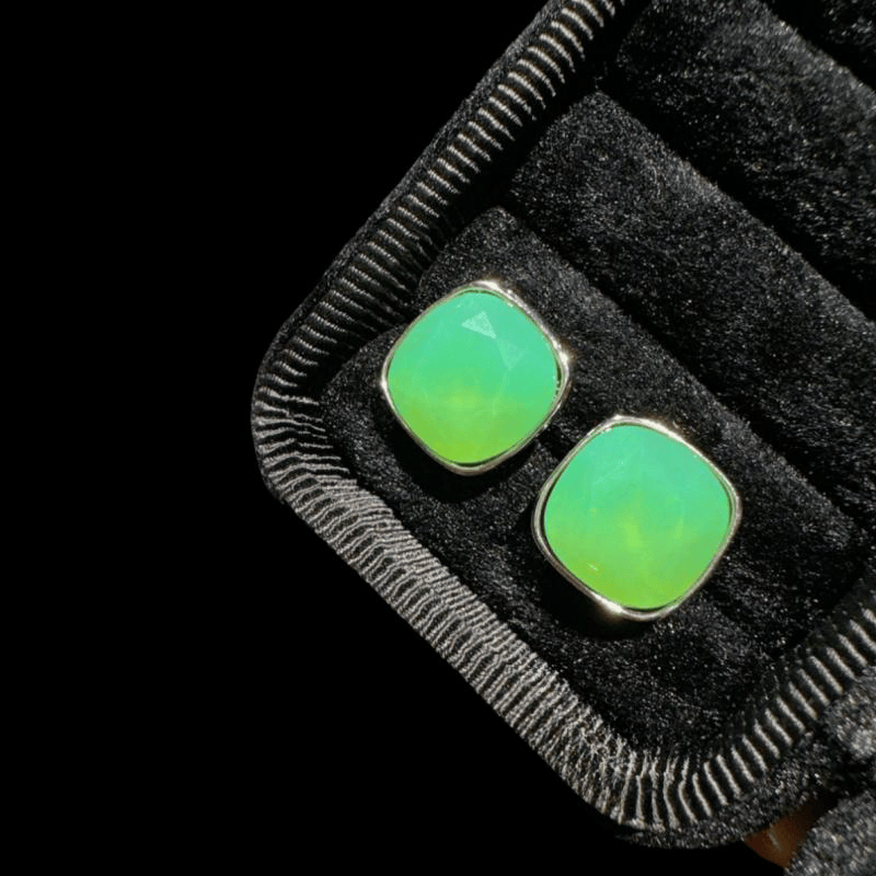 莫吉托薄荷绿方糖宝石项链