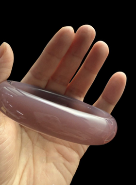 紫罗兰高冰贵妃玉髓手镯 半山半水远山黛玛瑙手镯