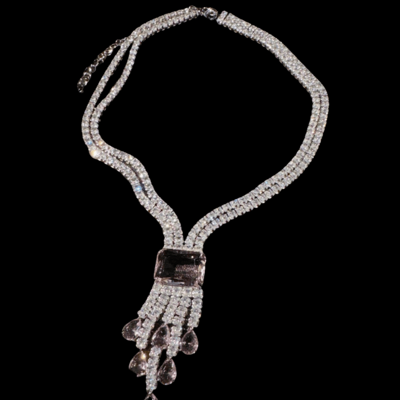 祖母绿色新娘耳环套装项链