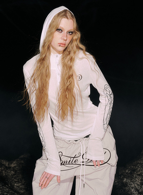 SMILEDDD【月石】连帽修身长袖简约显瘦辣妹上衣编舞爵士休闲罩衫