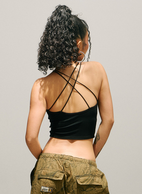 SMILE DDD交叉美背运动背心透气蜂窝胸垫弹内搭健身辣妹爵士吊带