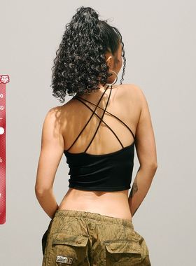 SMILE DDD交叉美背运动背心透气蜂窝胸垫弹内搭健身辣妹爵士吊带