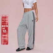 SMILE 街头小个子束脚阔腿裤 DDD运动裤 网眼侧边条纹设计透气美式