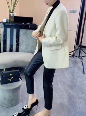 今年流行特惠241073大爱美依缘2025新款时尚宽松无领西服外套