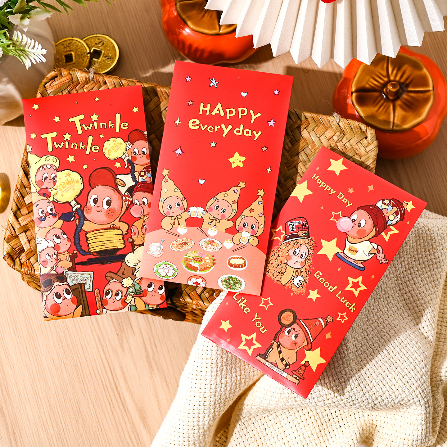 创意新款卡通动漫星星人新年红包2026马年潮流可爱趣味通用利是封