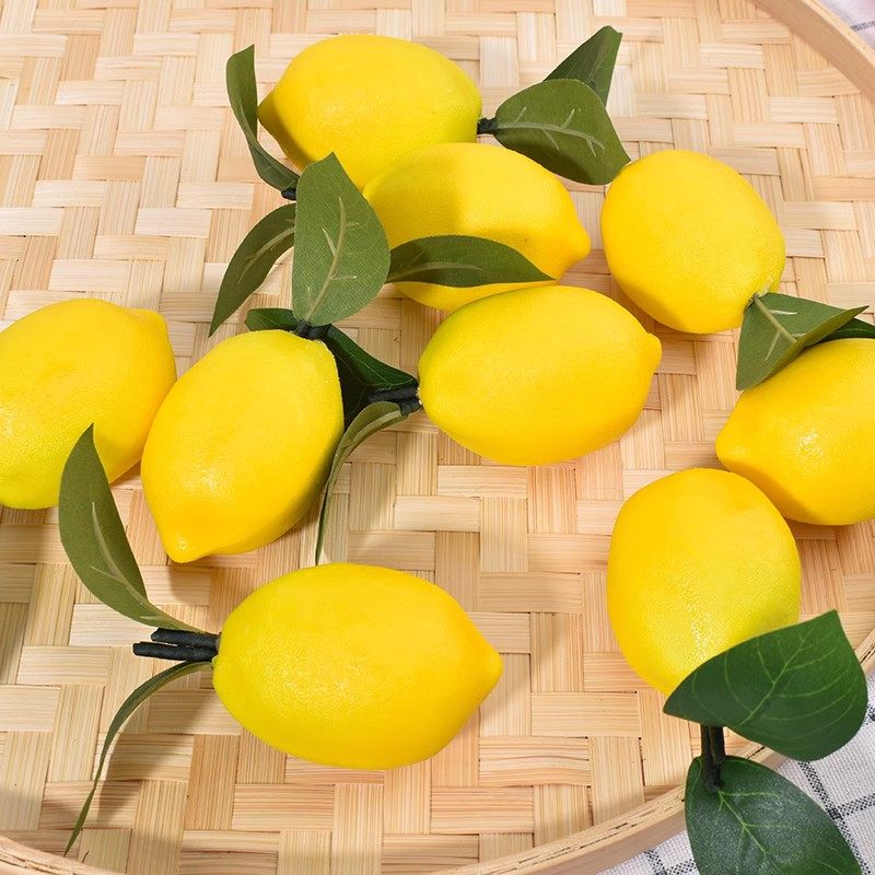 仿真柠檬模型塑料假黄柠檬水果静物摄影拍摄道具橱柜装饰摆设摆件,家居饰品,仿真水果,淘宝优惠券,粉丝福利购,淘宝优惠卷