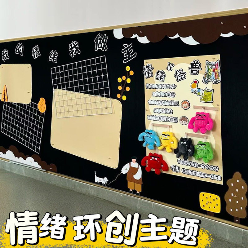 幼儿园小学黑板报悄悄话心理健康主题互动主题墙心情情绪管理图片