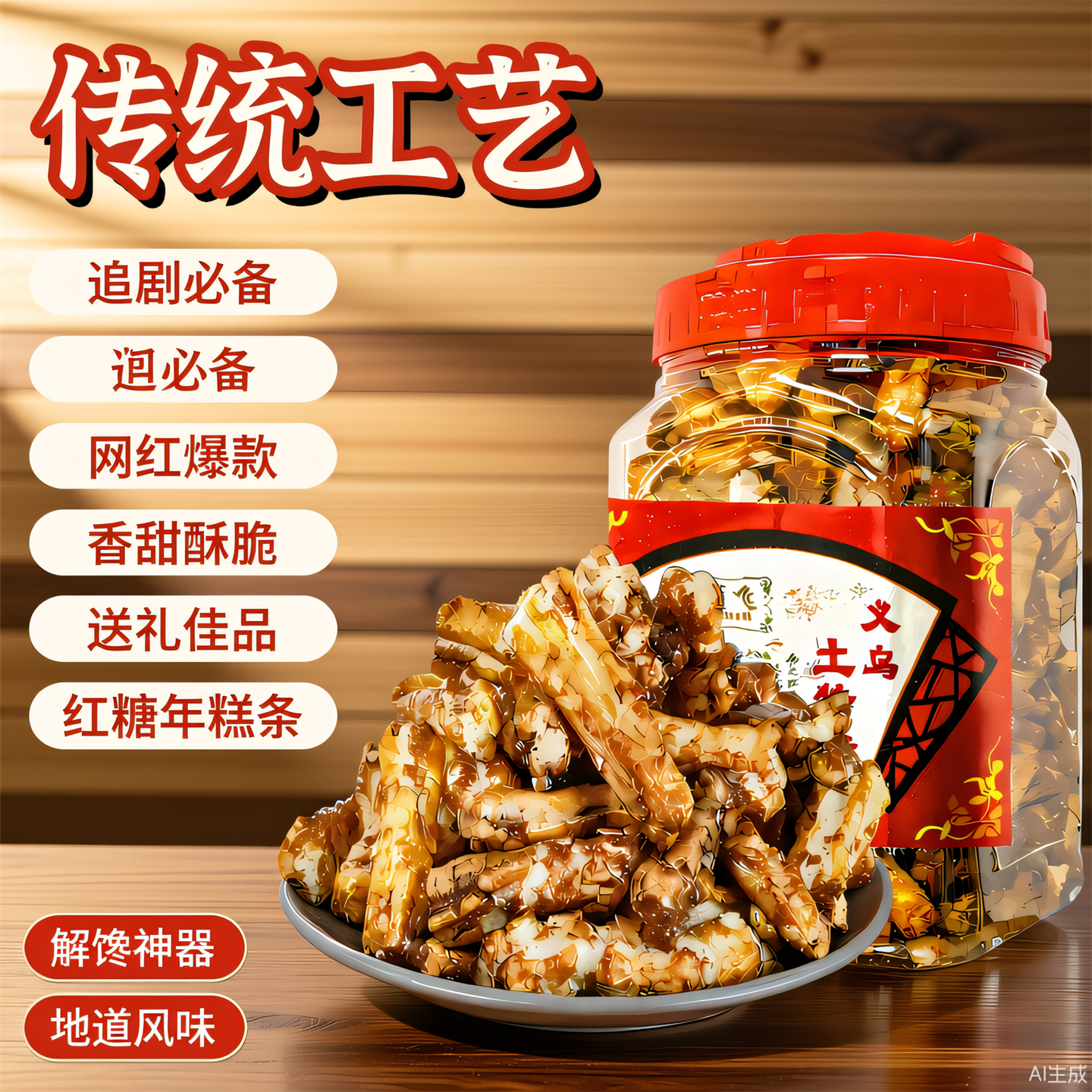 正宗红糖年糕罐装脏脏糕网红休闲零食营养酥脆滋补养生浙江土特产