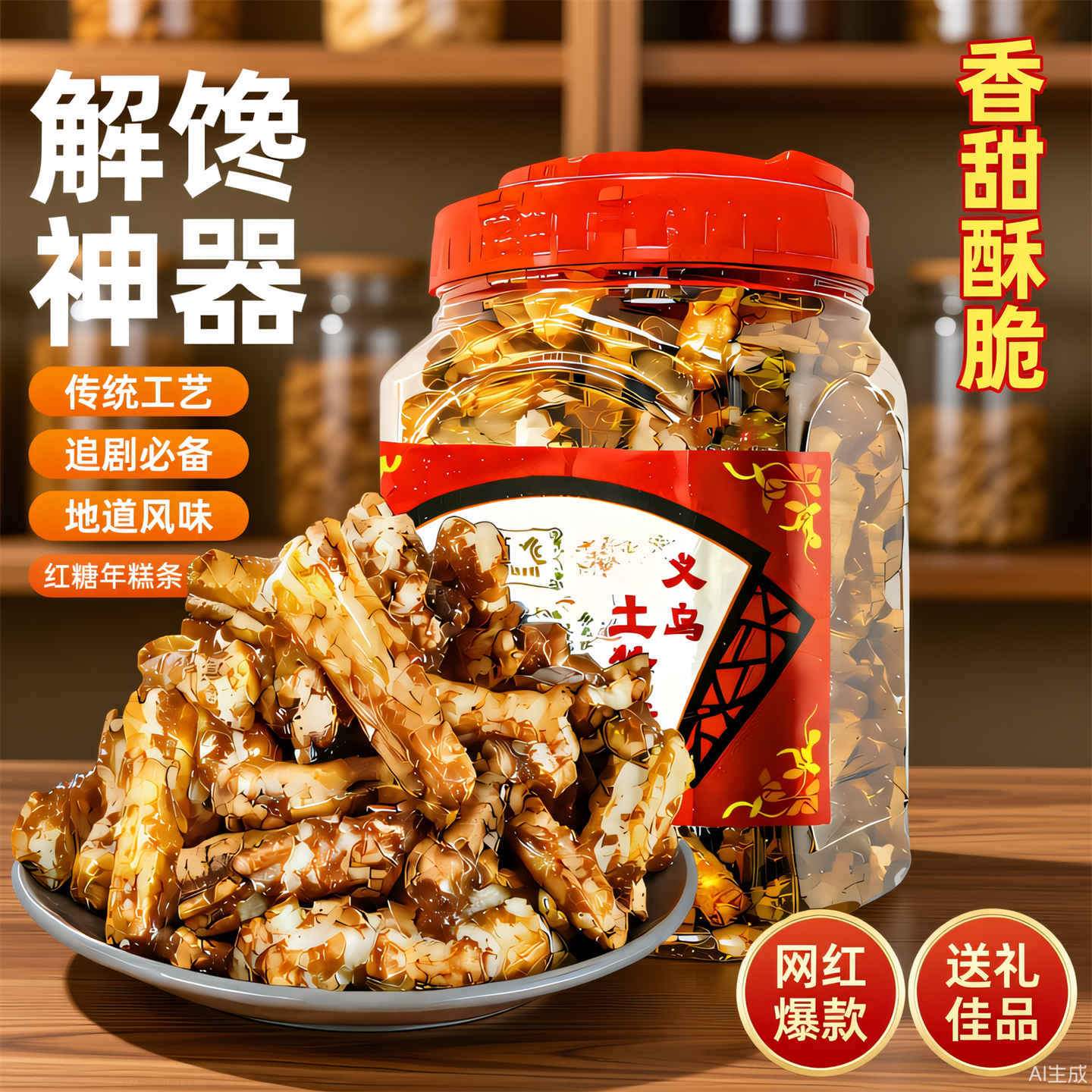 正宗红糖年糕罐装脏脏糕网红休闲零食营养酥脆滋补养生浙江土特产