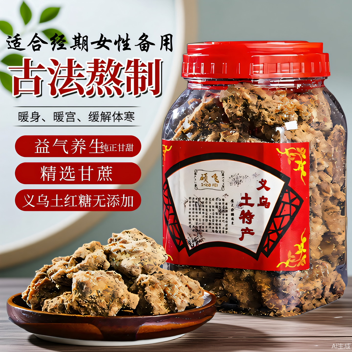 义乌青新榨正宗老红糖纯正古法甘蔗糖生姜散装手工土特产月子专用