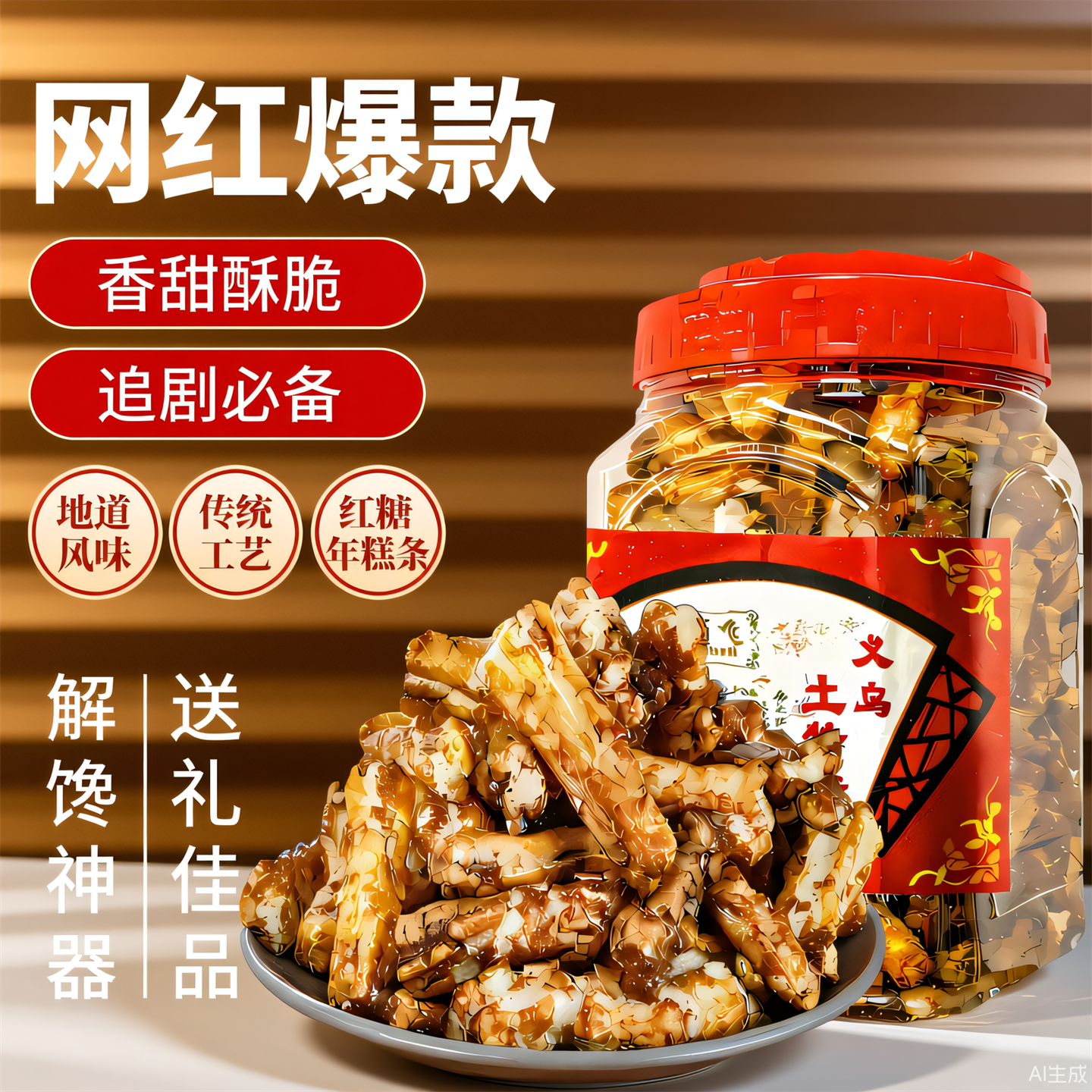 正宗红糖年糕罐装脏脏糕网红休闲零食营养酥脆滋补养生浙江土特产