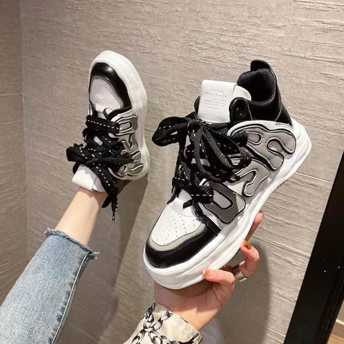 鞋子2025年新款真皮厚底