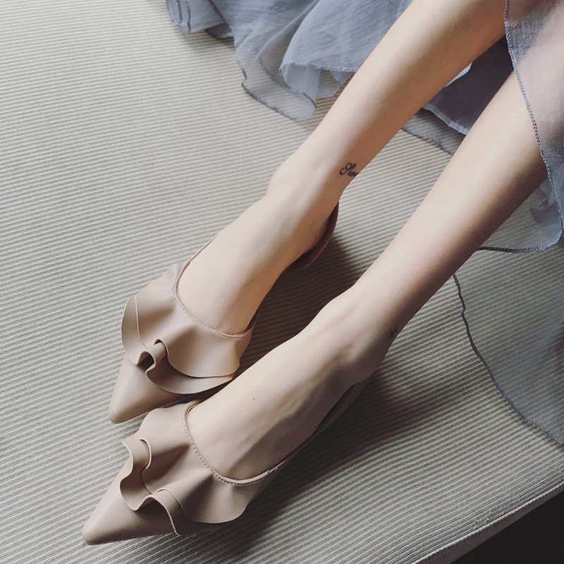 2019 Spring New products Korean Edition Women's Shoes Sweet wind lady Tip comfortable Flat shoes Flat heel Versatile Shallow mouth Single shoesin the Women's Shoes, Low shoes  category - from Buy2taobao.com to provide professional Taobao agent buy service