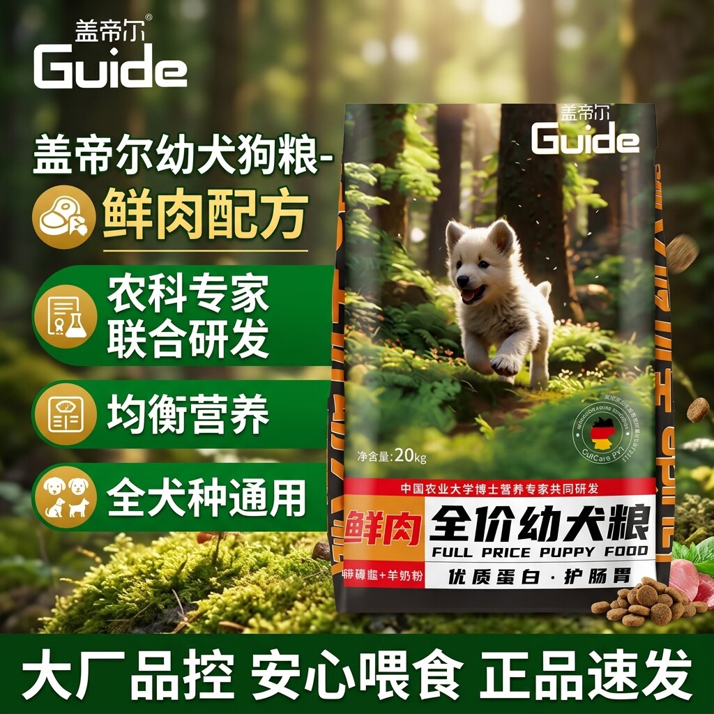 盖帝尔狗粮全价幼犬粮宠物幼犬专用狗粮边牧比熊金毛小狗幼犬狗粮