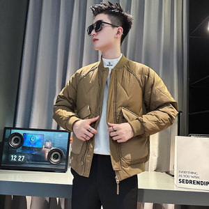 CF89-P138 控178 社会小伙假棒球领棉衣外套潮流棉服男 卡2图片